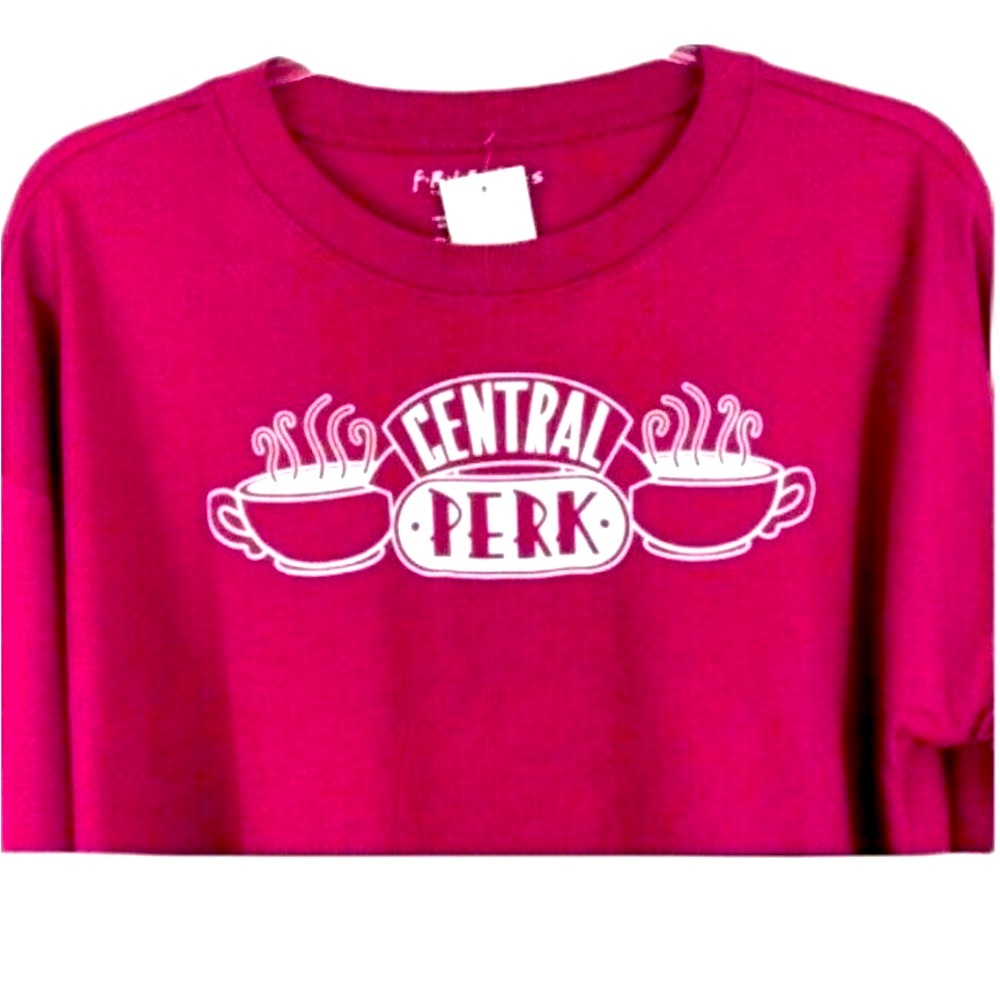 FRIENDS ‘CENTRAL PERK’ PLUM TEE SHIRT TOP TUNIC XXL NEW   HIT TV FRIENDS SHOW